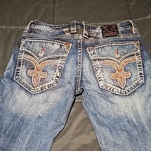 Mens Rock Revival Jeans Size 34 straight